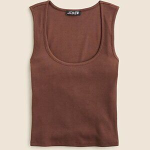 J. Crew Cropped Fine Rib Scoopneck Tank Top